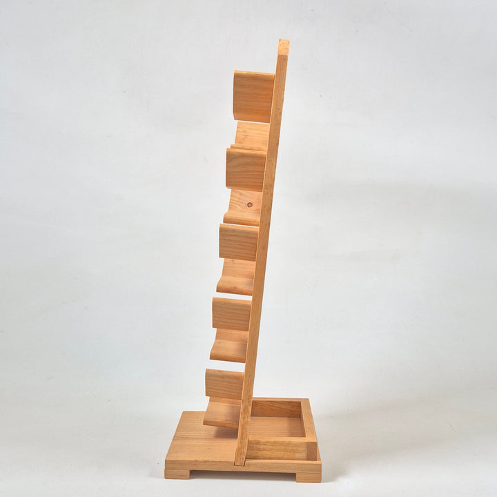 German Kinetic Marble Wood Desk Sculpture Object – Interaktiv vintagekonst i trä