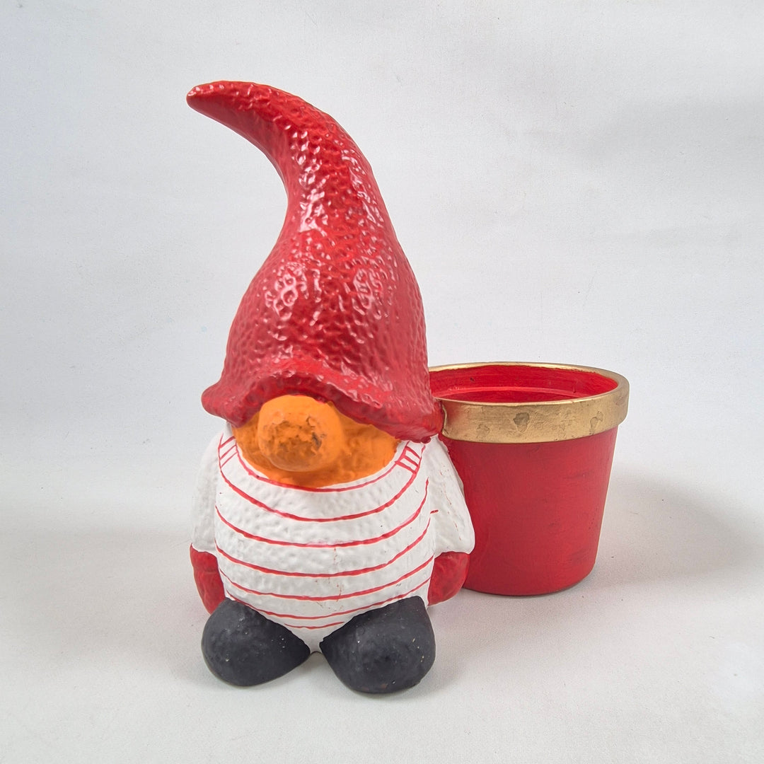 Retro trädgårdstomte med förvaringskruka i keramik
