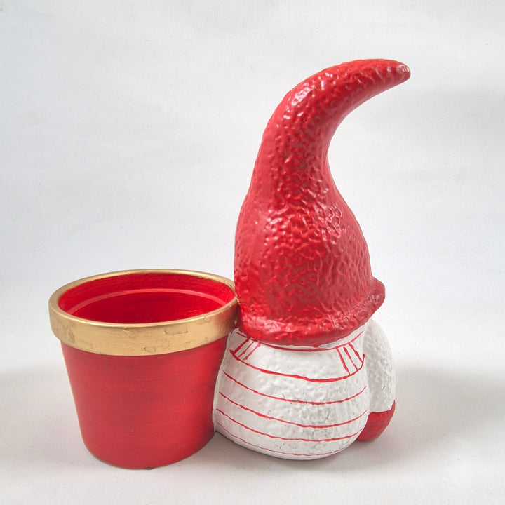 Retro trädgårdstomte med förvaringskruka i keramik