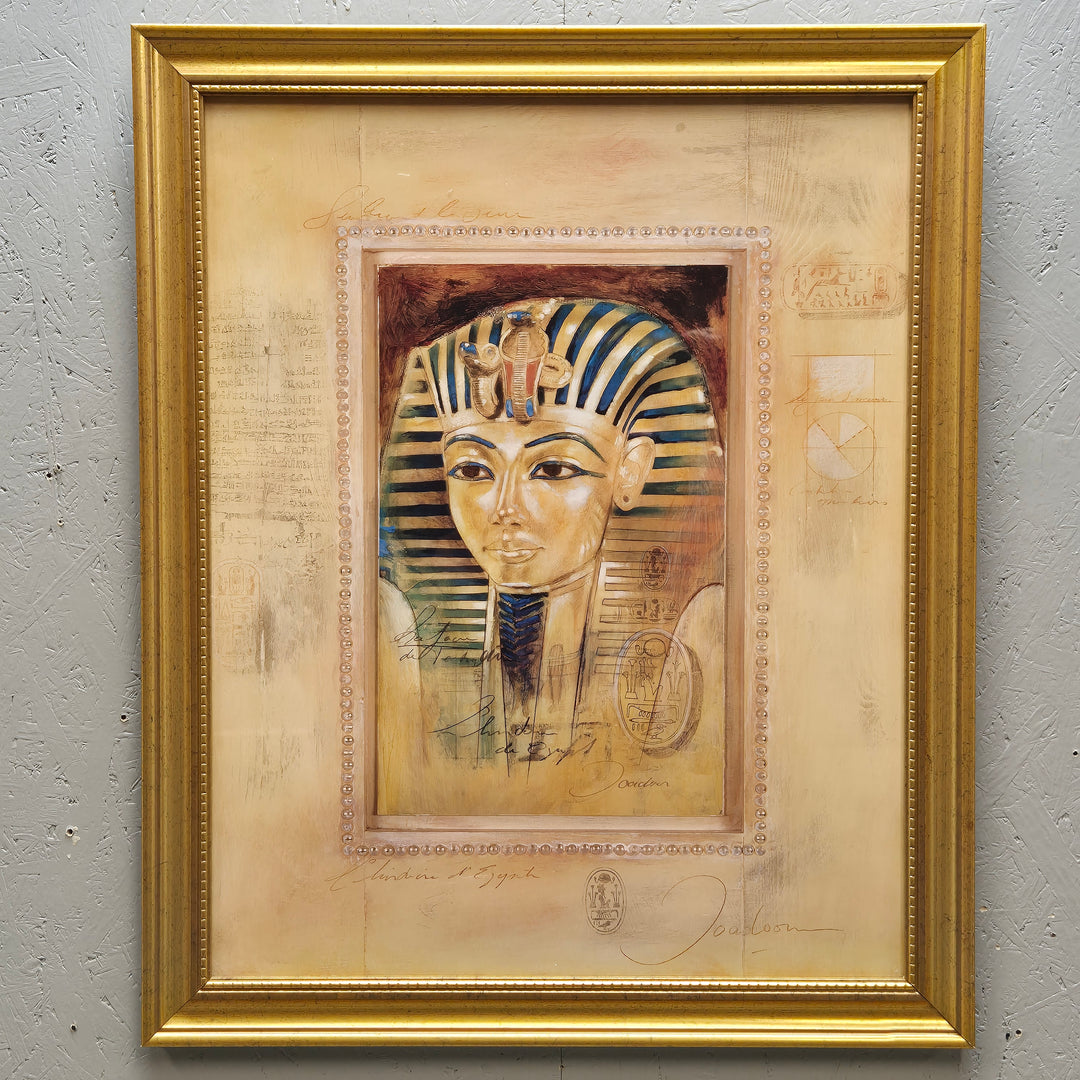 Detaljrik Tutankhamun Tavla med Vintage Ram