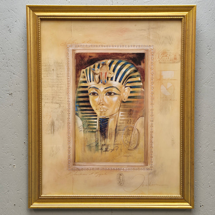 Detaljrik Tutankhamun Tavla med Vintage Ram