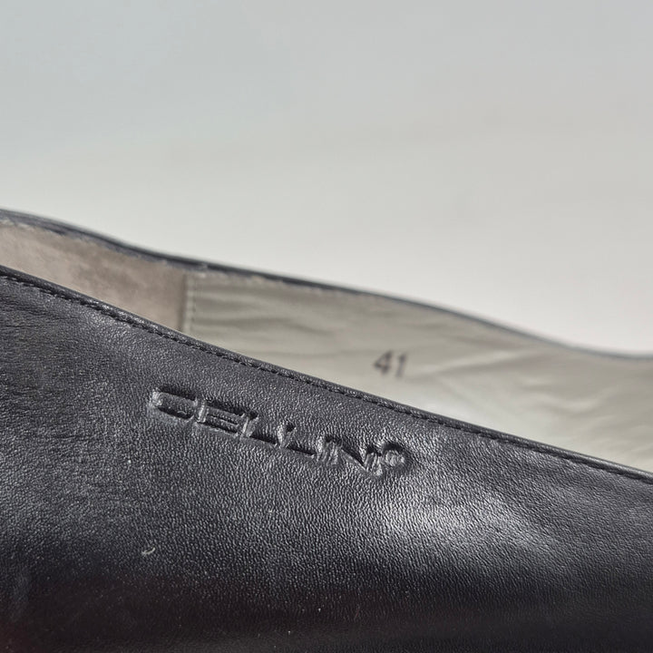 Eleganta svarta läderpumps Nina Armando