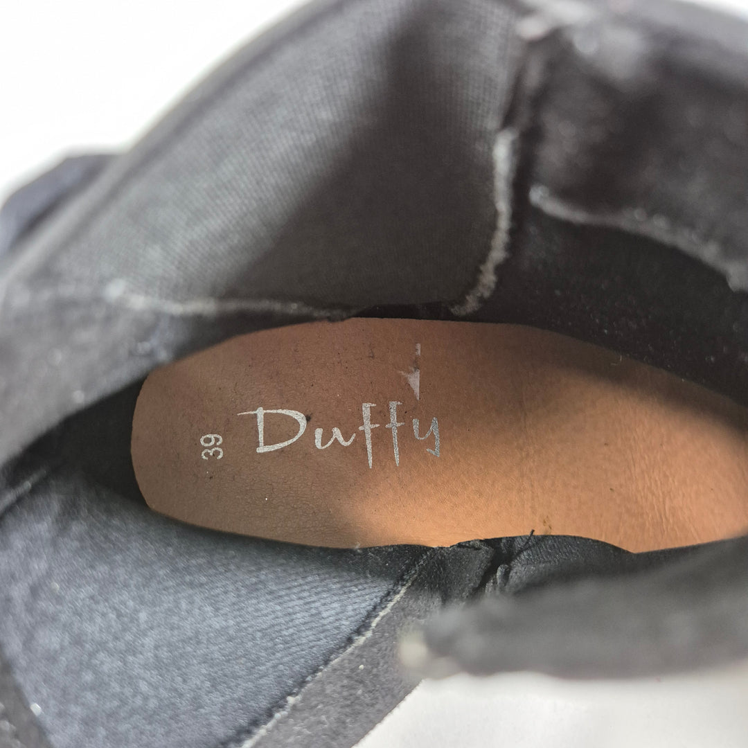 Duffy Svarta Ankelboots med Rysch – Strl 39