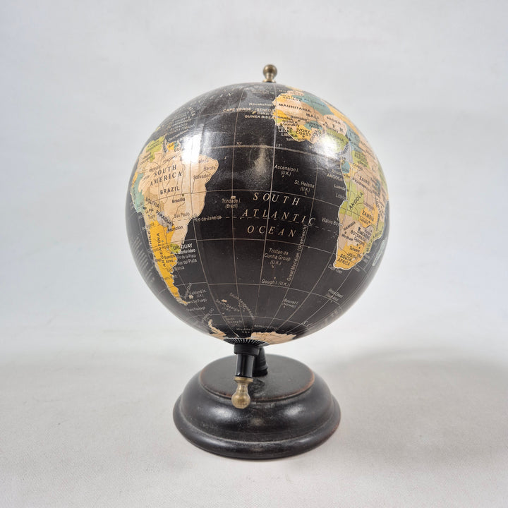 Retro Elegant Jordglob i Trä och Metall