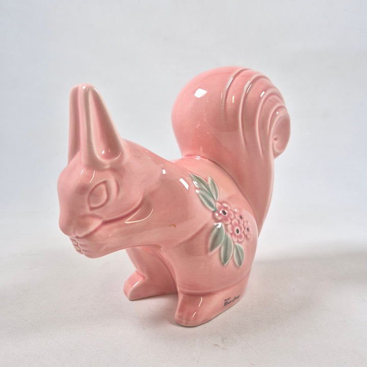 Rosa keramikspargris blommönster Rosa Ljung retro