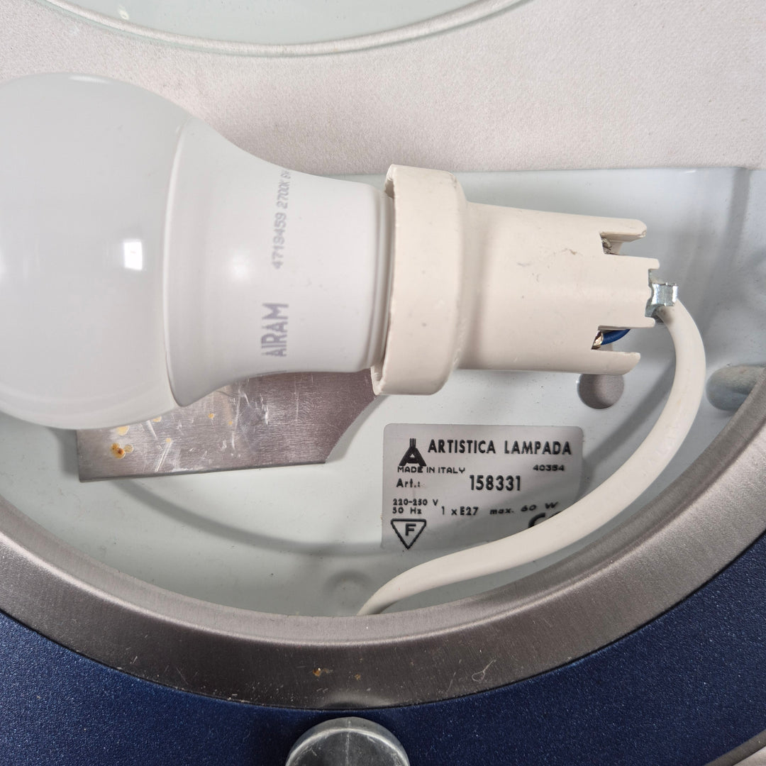 Italiensk halvmåneformad vägglampa i metall