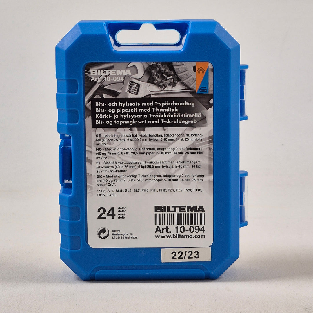 Biltema bits- och hylsset i kromvanadinstål