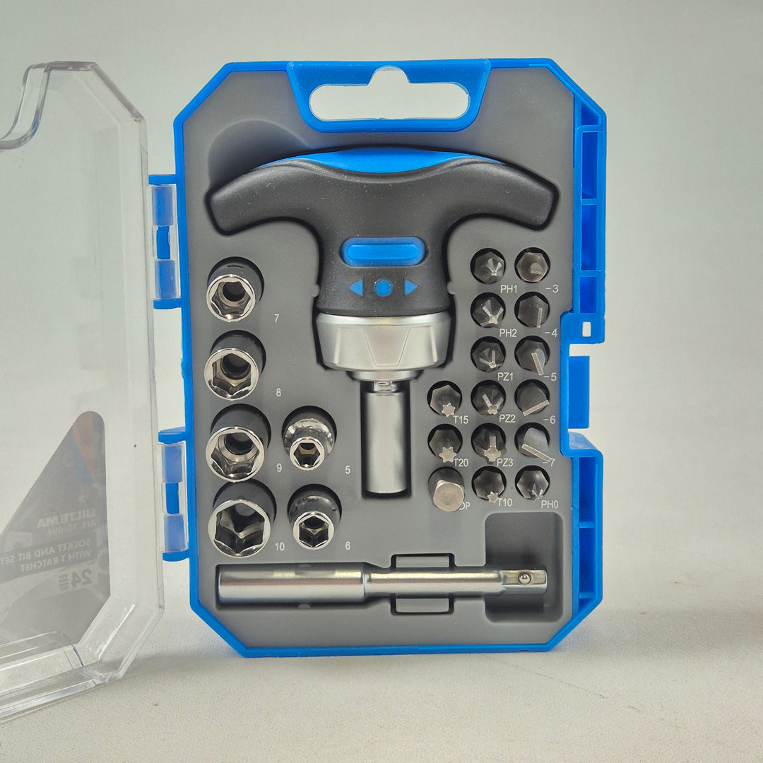 Biltema bits- och hylsset i kromvanadinstål