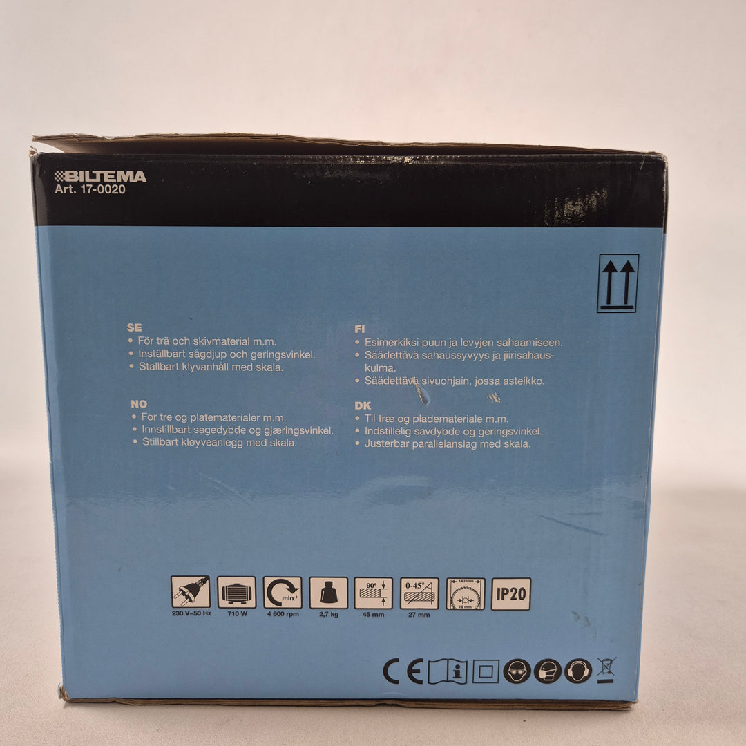 Biltema cirkelsåg 710 W hög prestanda