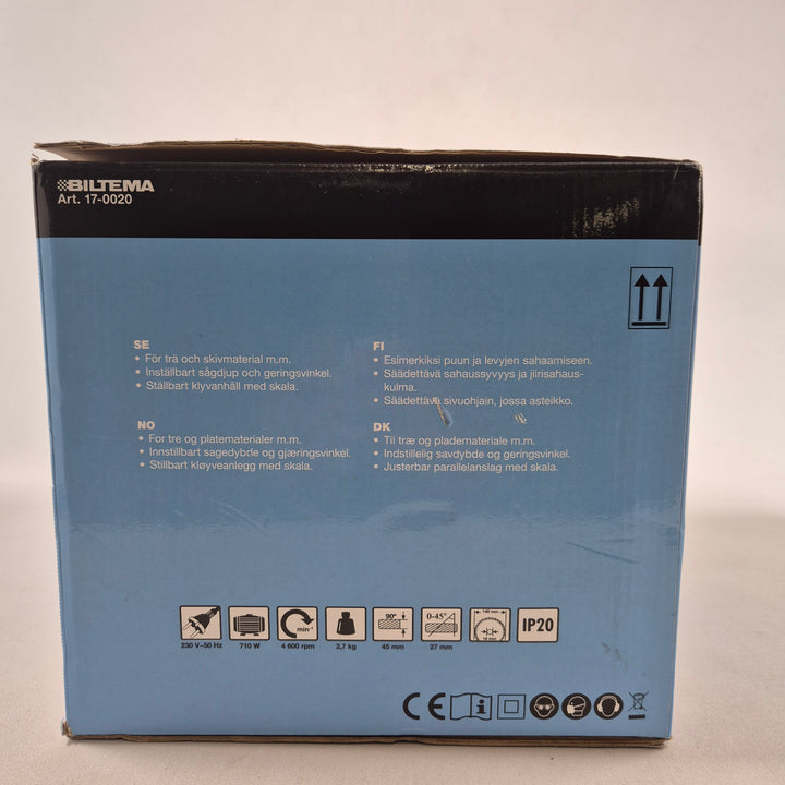 Biltema cirkelsåg 710 W hög prestanda