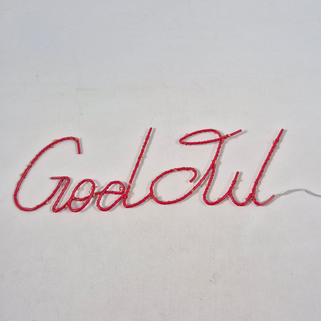 Stämningsfull God Jul Ljusskylt i Metall