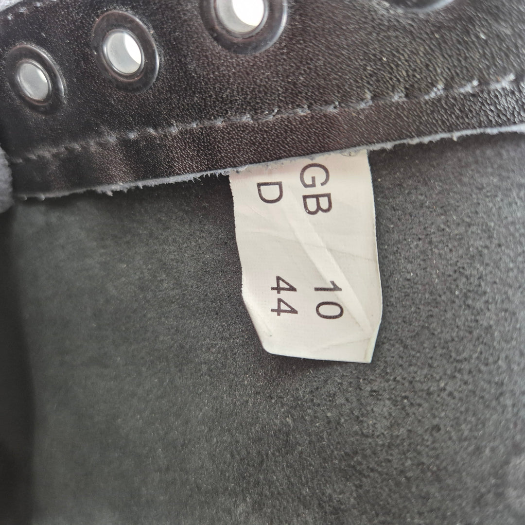 Svarta retro läderkängor herr storlek 44