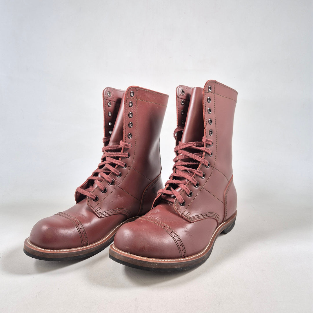 Retro bruna läderkängor storlek 44,5 vintage