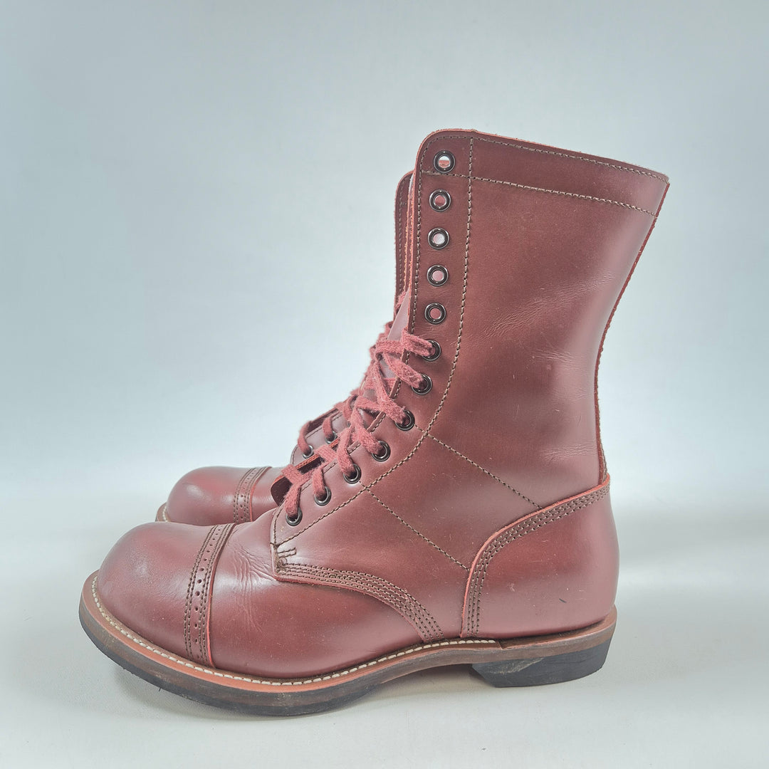 Retro bruna läderkängor storlek 44,5 vintage