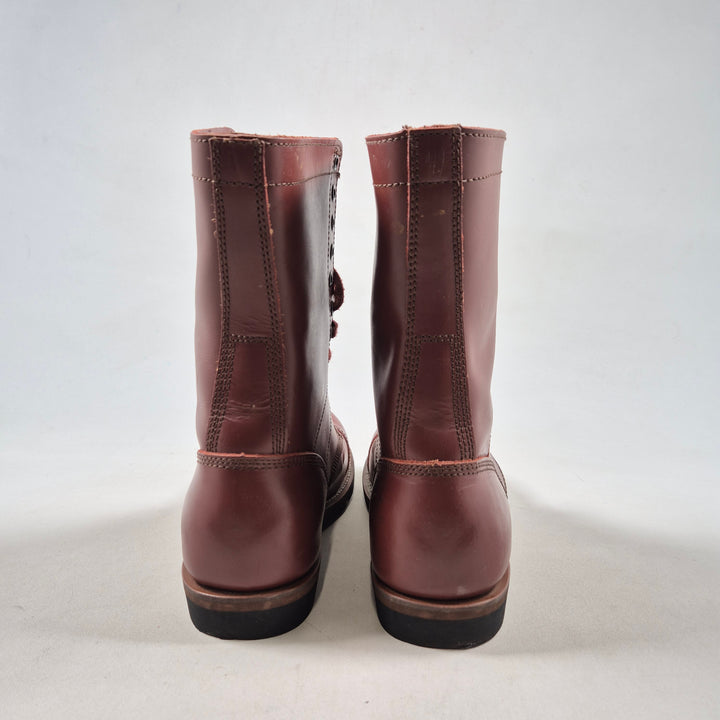 Retro bruna läderkängor storlek 44,5 vintage
