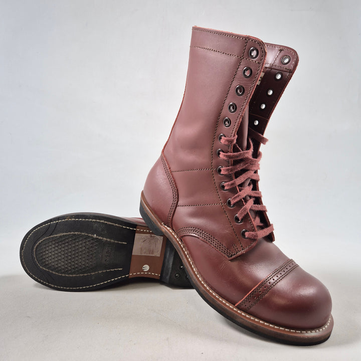 Retro bruna läderkängor storlek 44,5 vintage