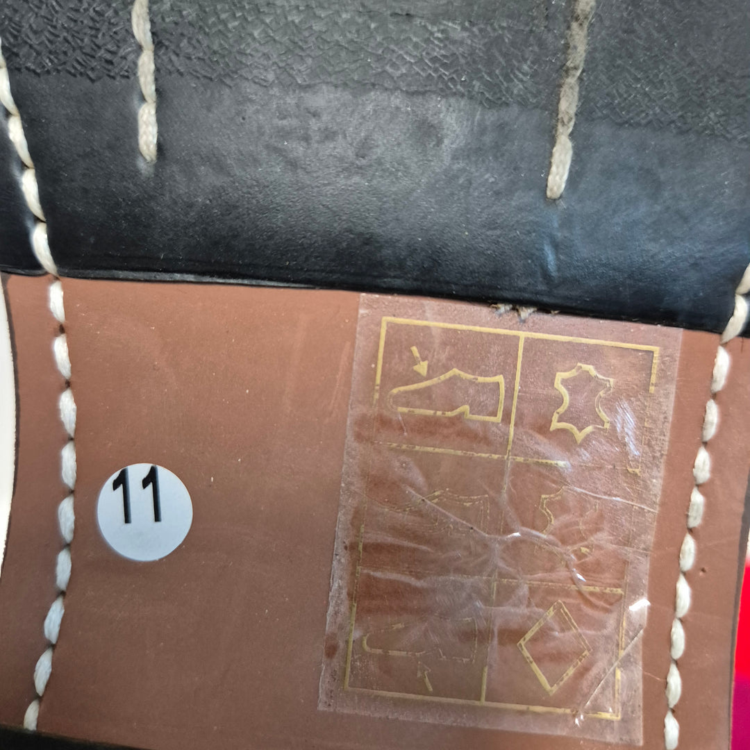 Retro bruna läderkängor storlek 44,5 vintage