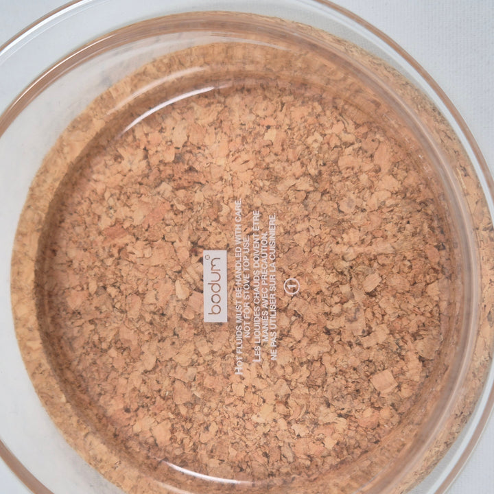 Eleganta glasfat med korkbotten från Bodum