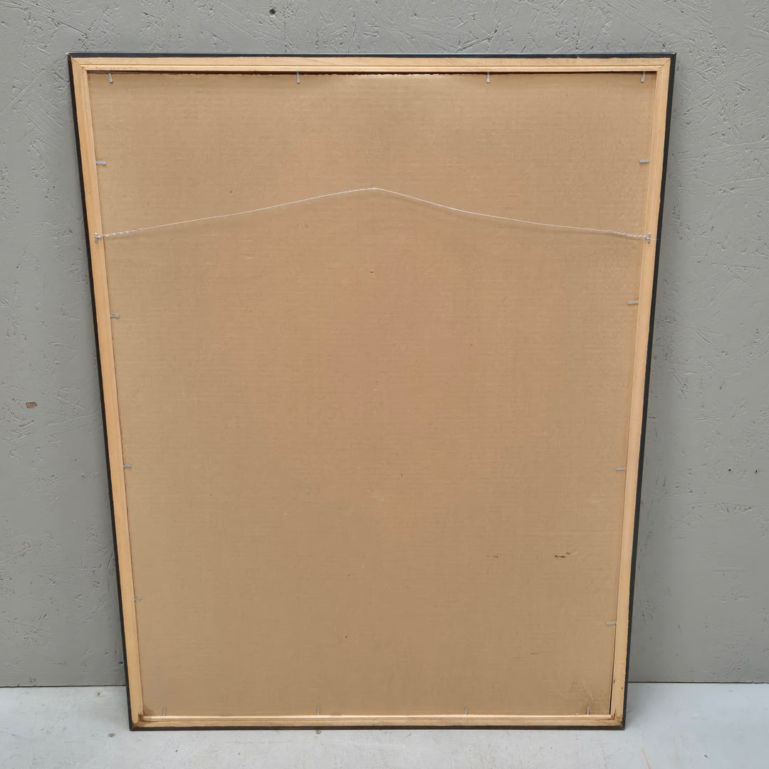 Mystisk målning med blå och guldfärger