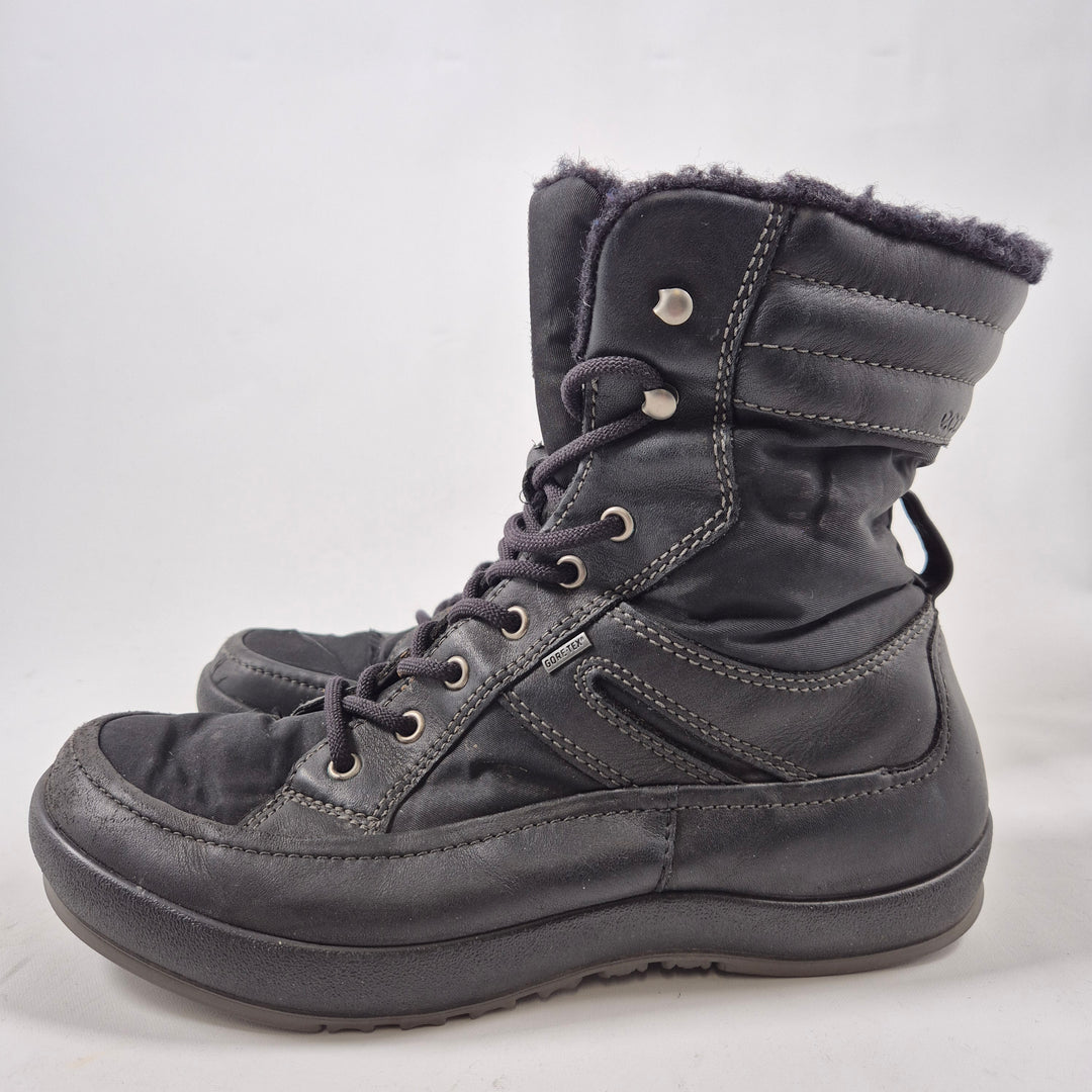 Ecco vinterkängor i äkta läder – herr, storlek 40