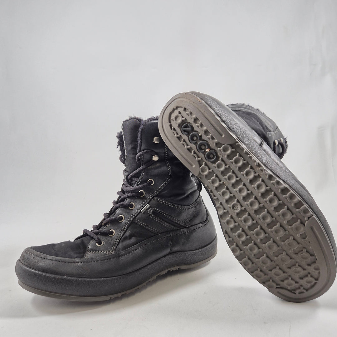 Ecco vinterkängor i äkta läder – herr, storlek 40