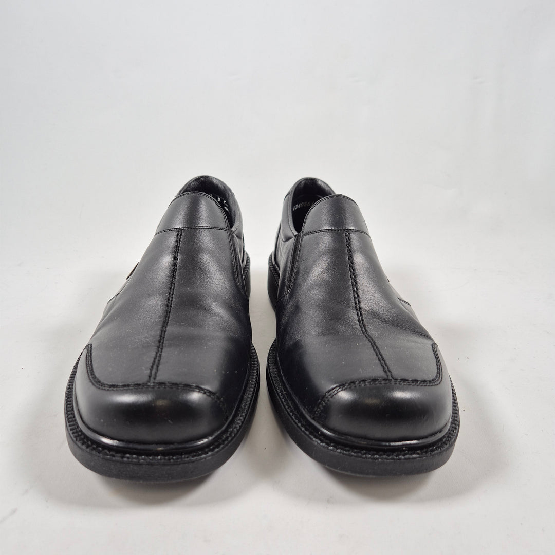 Eleganta svarta läderskor herr storlek 42