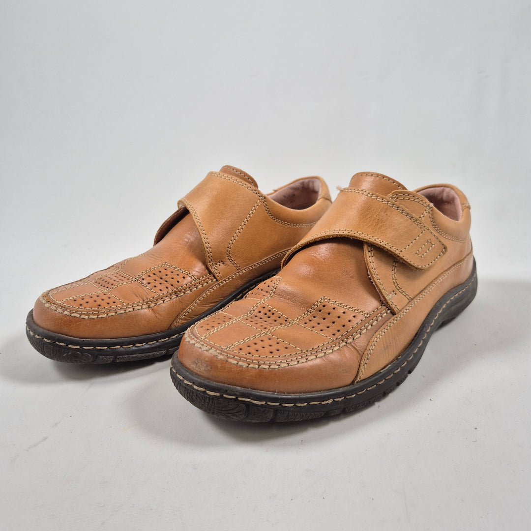 Handgjorda Retro Herrskor i Läder, Storlek 42