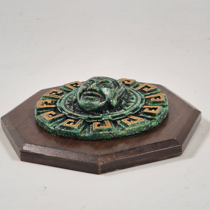 Unik aztekisk keramikplakett i träram