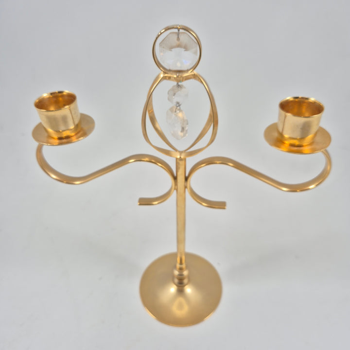 Elegant retro ljusstake i guldplätering från Lycenta