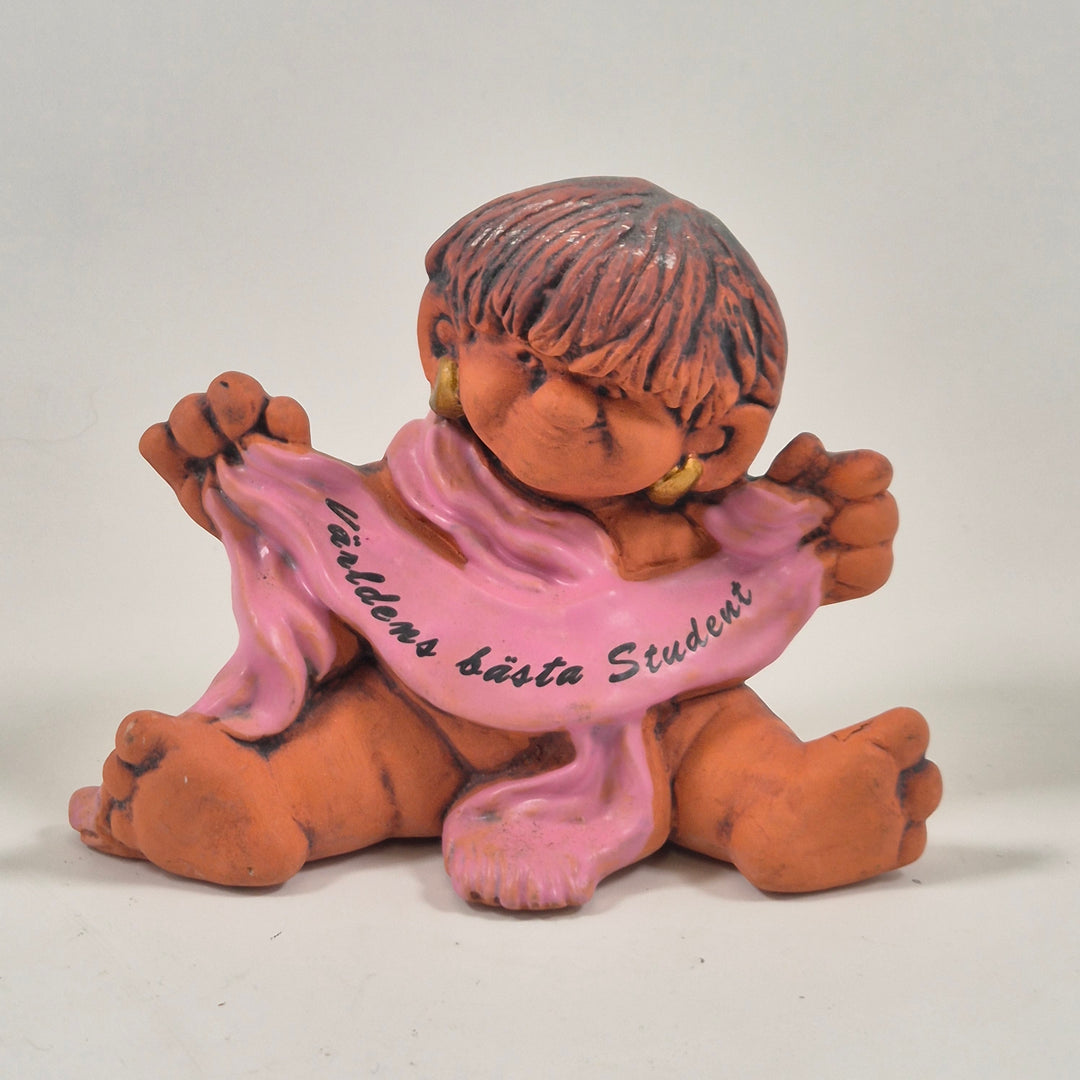 Chic studentfigurin keramik retro dekorativ