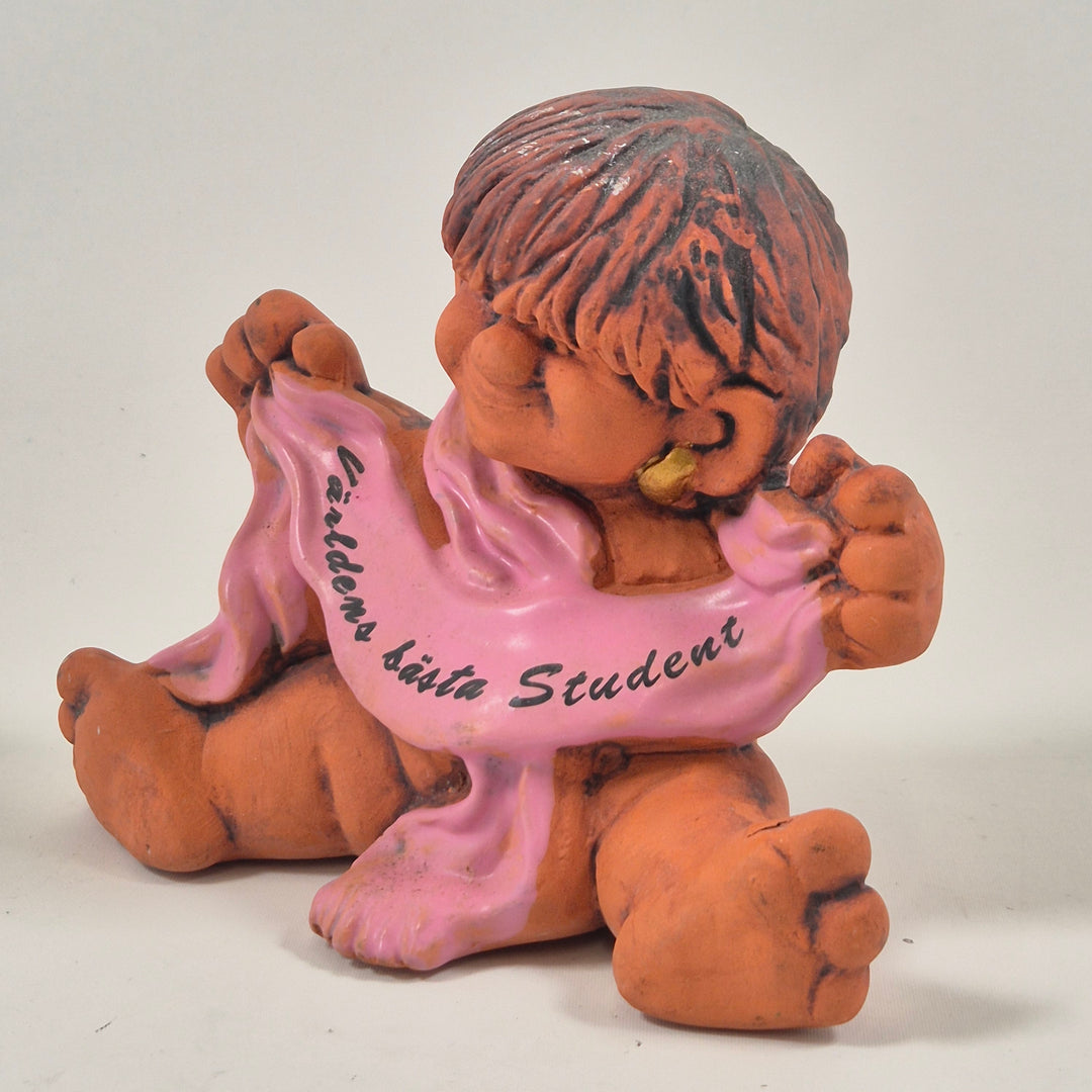 Chic studentfigurin keramik retro dekorativ