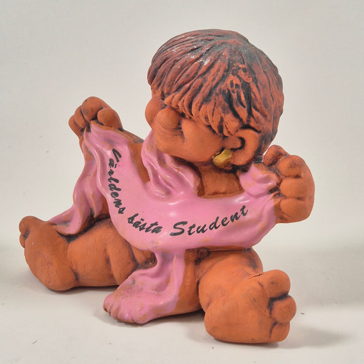 Chic studentfigurin keramik retro dekorativ