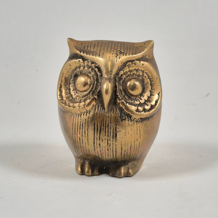 Dekorativ uggla i metall – Retro stil med antik finish