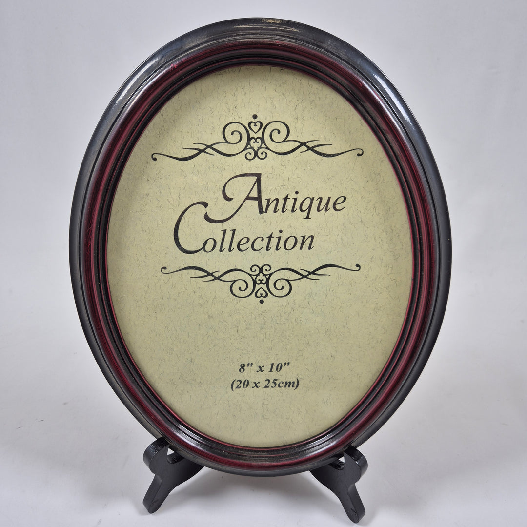 Retro fotoram trä röd svart Antique