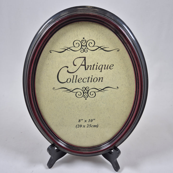 Retro fotoram trä röd svart Antique