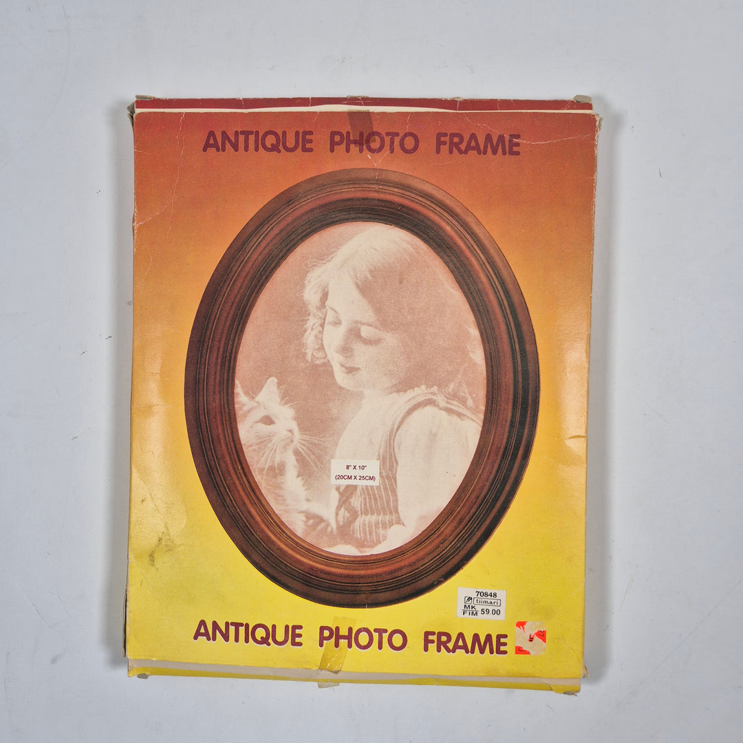 Retro fotoram trä röd svart Antique