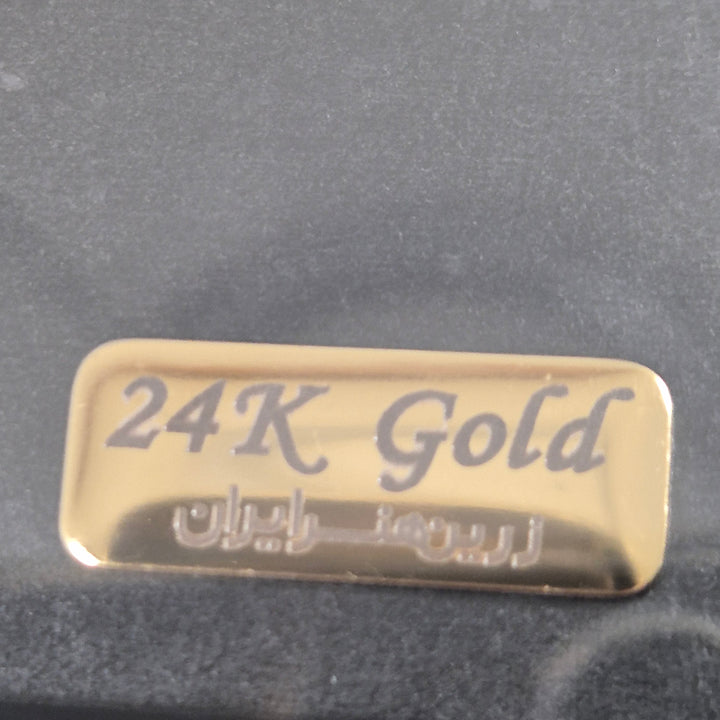 Elegant Inramad Dekorativ Tavla med 24K Guldpläterat Instrument