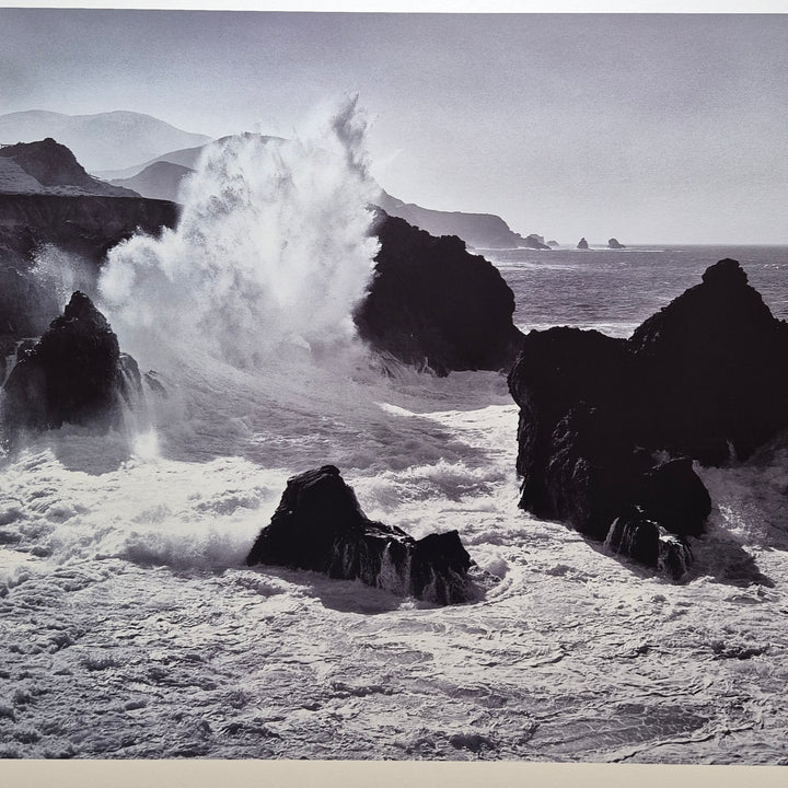 Storslagen Tavla med Havsmotiv i Vit Ram