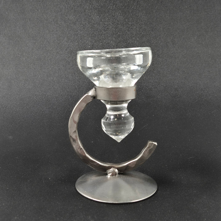 Retro ljusstake med Metallbas i Utmärkt Skick