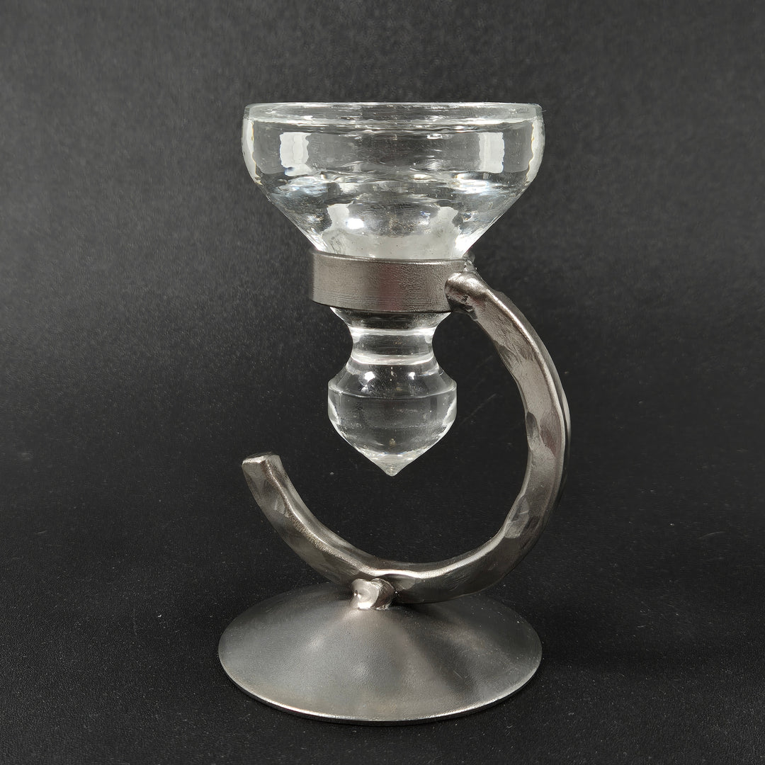 Retro ljusstake med Metallbas i Utmärkt Skick