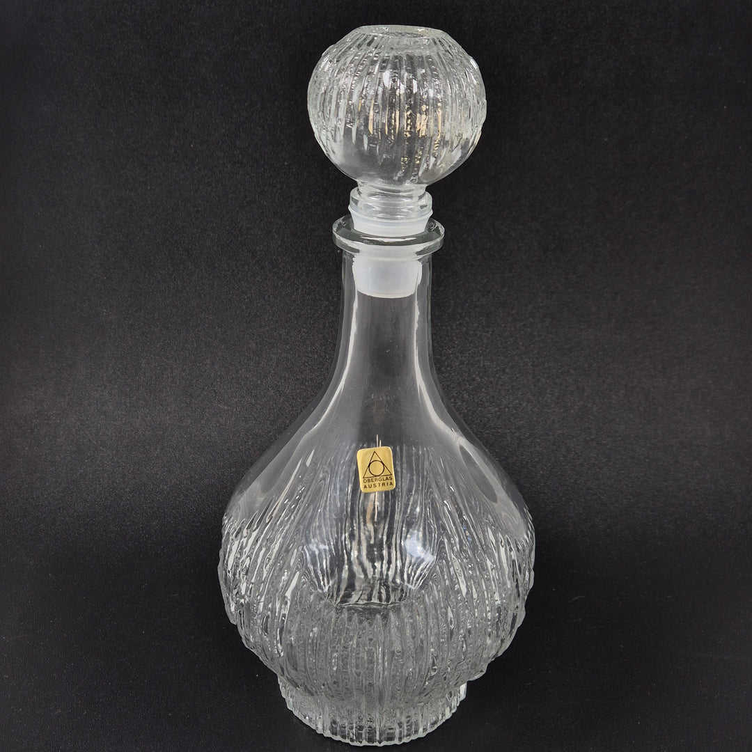 Elegant retro karaff i kristall från Oberglas