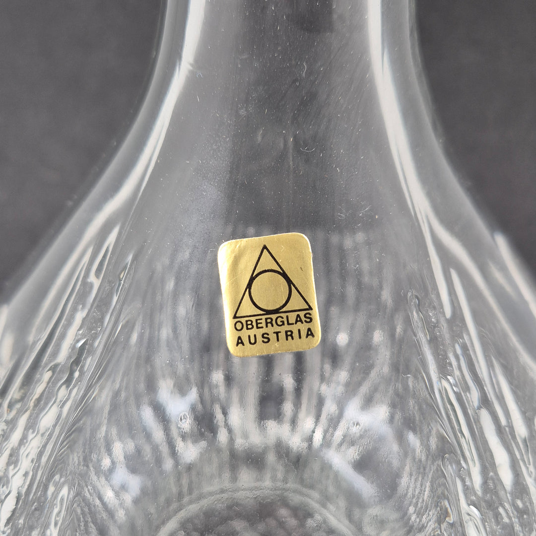 Elegant retro karaff i kristall från Oberglas