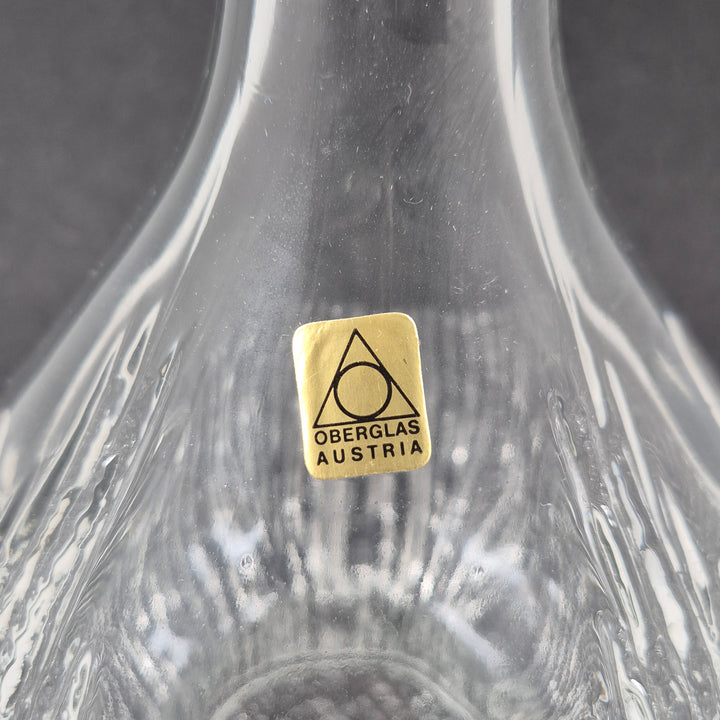 Elegant retro karaff i kristall från Oberglas