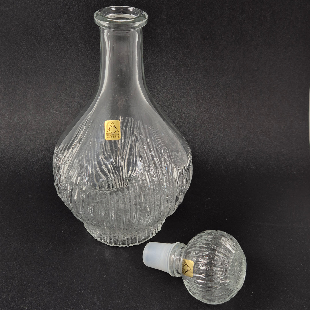 Elegant retro karaff i kristall från Oberglas