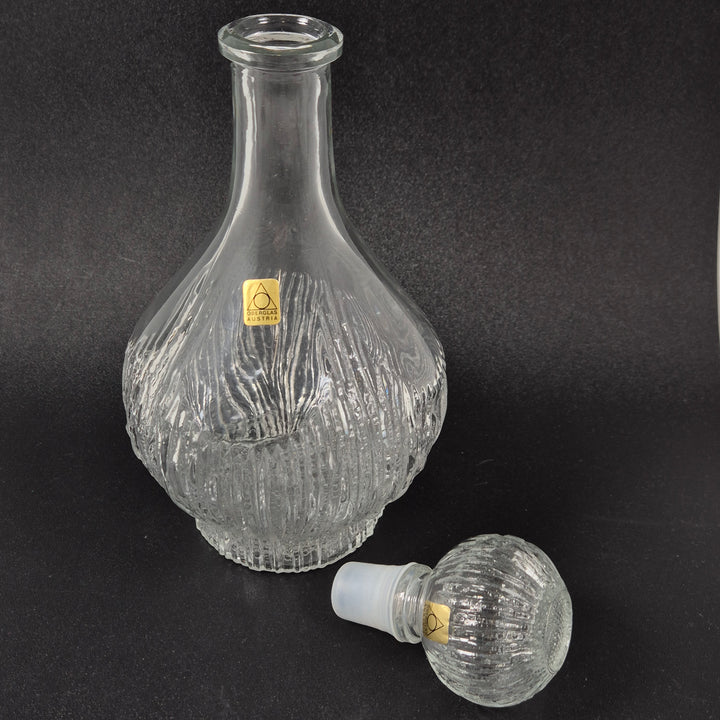 Elegant retro karaff i kristall från Oberglas