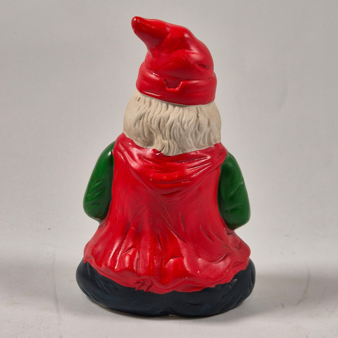 Retro Keramisk Trädgårdstomte med Röd Luva