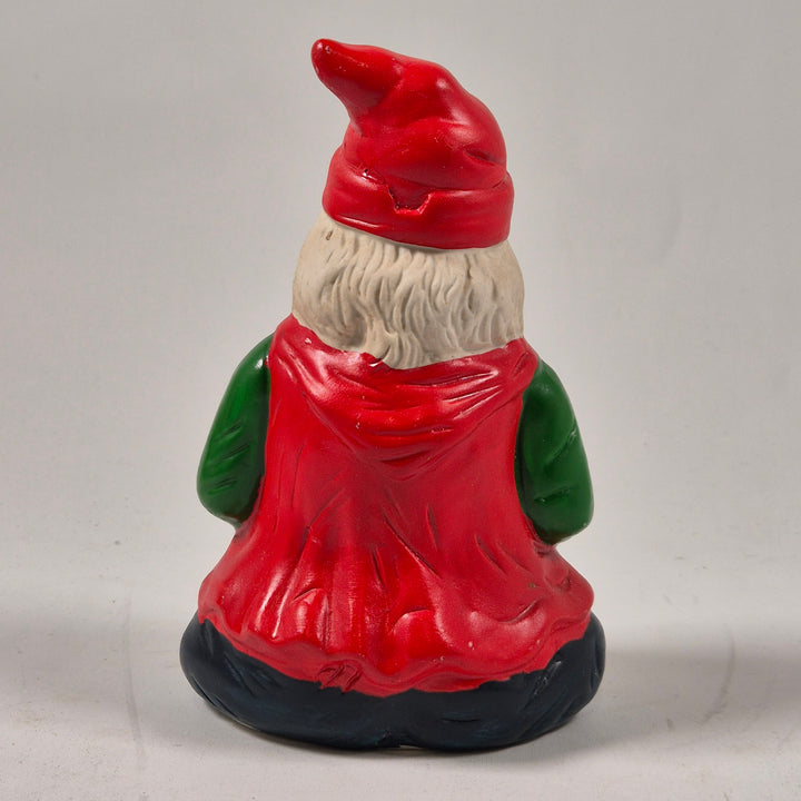 Retro Keramisk Trädgårdstomte med Röd Luva