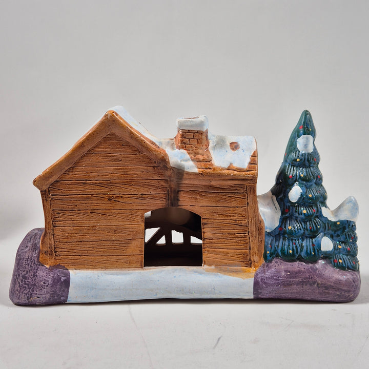 Keramisk jultomteljusstake retrodesign