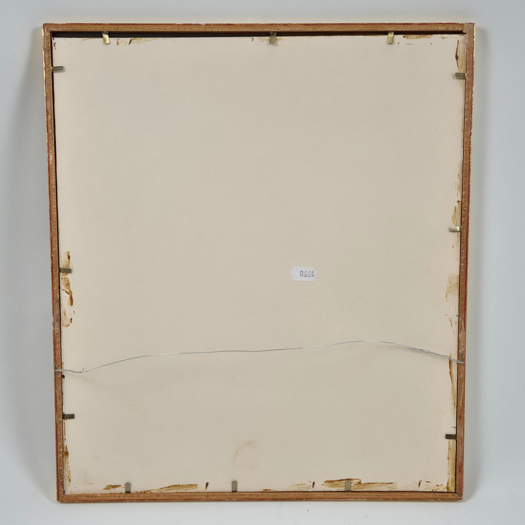 Retro Konsttryck i Guldtonad Ram