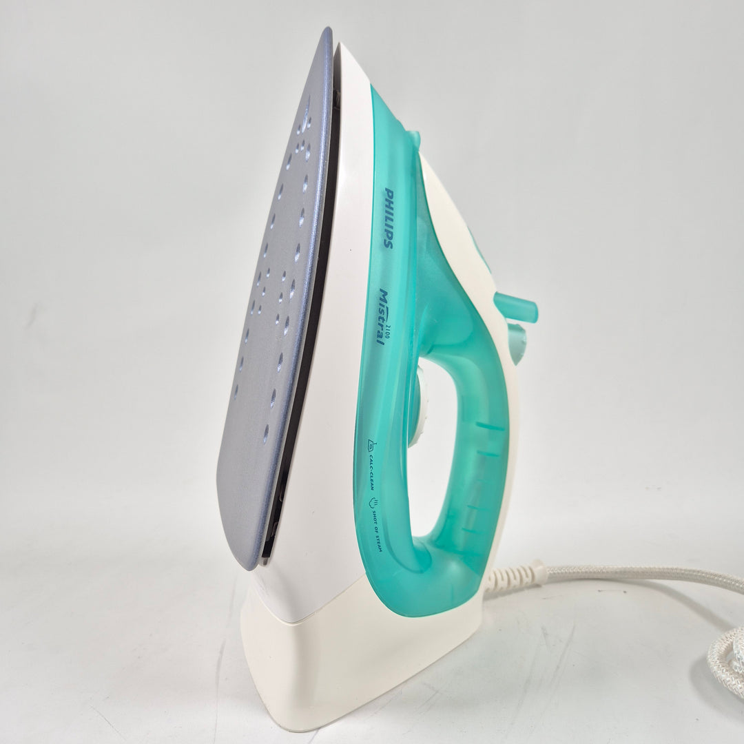 Elegant Philips Mistral strykjärn turkos-vit
